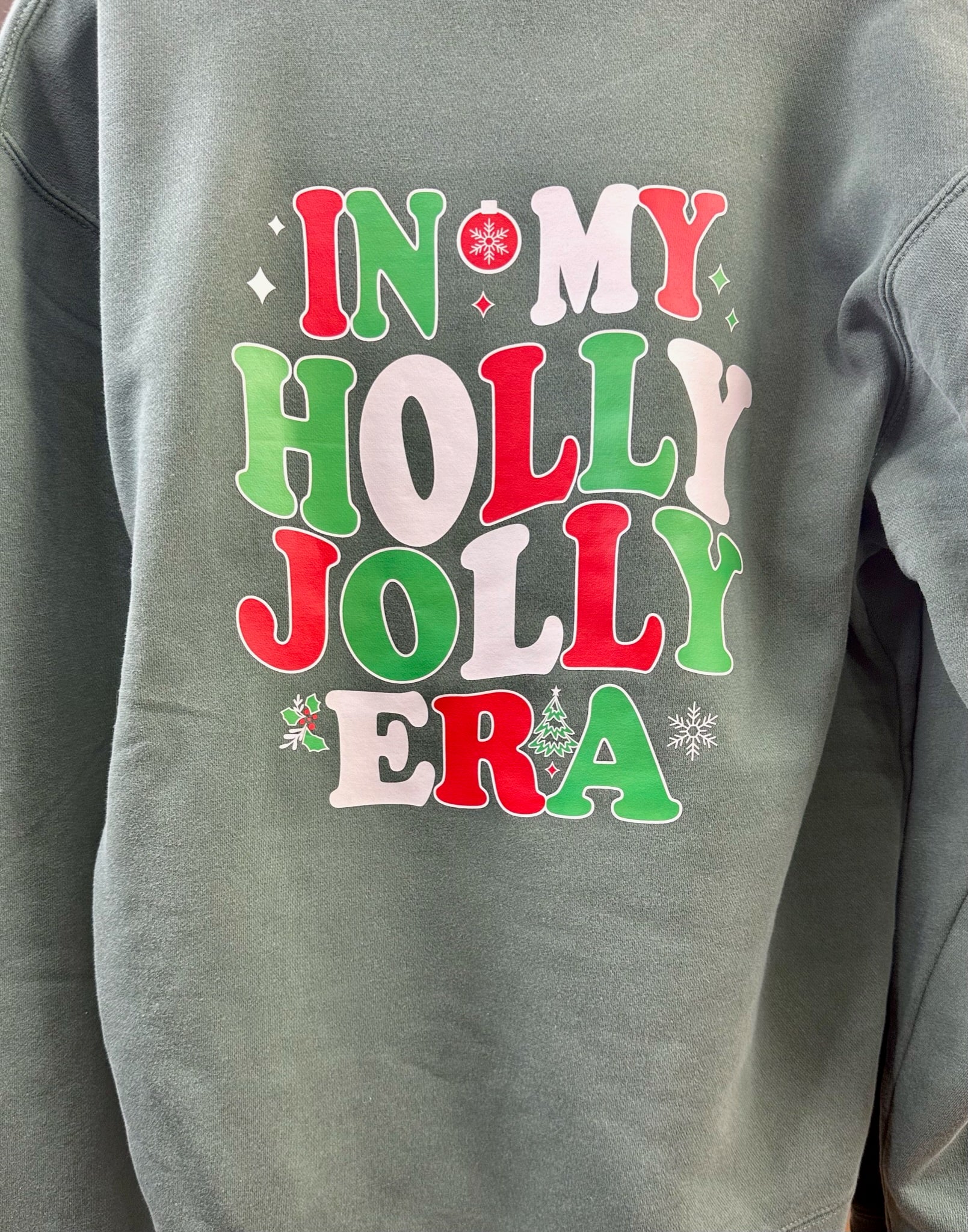 Holly Jolly Era Crewneck Sweatshirt - Multiple Options-Sweaters-AK Exclusive Independent Trading Co & Bella Canvas-Anna Kaytes Boutique, Women's Fashion Boutique in Grinnell, Iowa