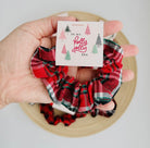 Holiday Jolly Era Spirit Plaid Scunchie-Hair Accessories-Anna Kaytes Boutique-Anna Kaytes Boutique, Women's Fashion Boutique in Grinnell, Iowa