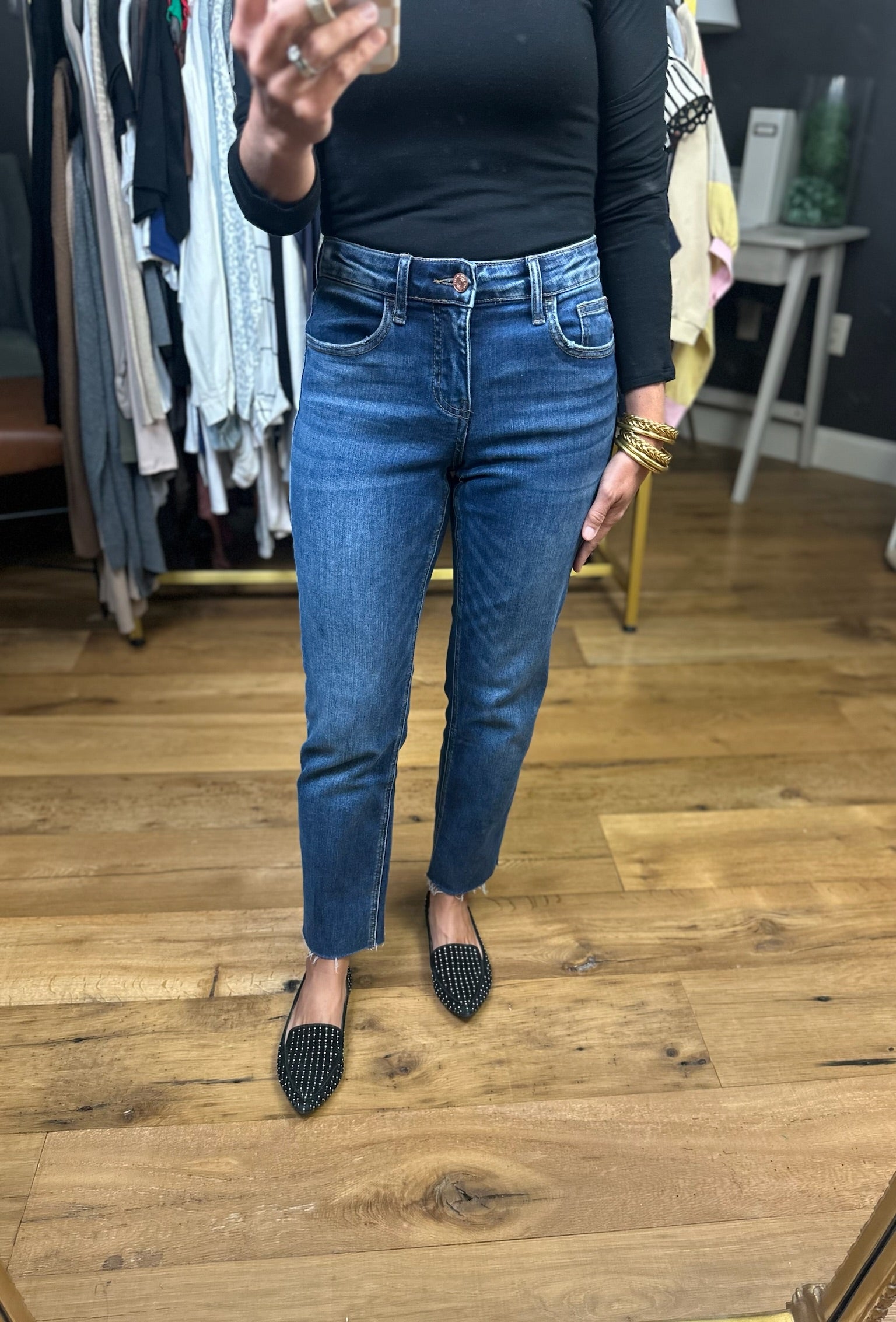 The Ruby Mid-Rise Straight Crop Denim-Jeans-Loveret-Anna Kaytes Boutique, Women's Fashion Boutique in Grinnell, Iowa