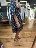 Try To Be Patterned Dress - Black-Entro-Anna Kaytes Boutique, Women's Fashion Boutique in Grinnell, Iowa