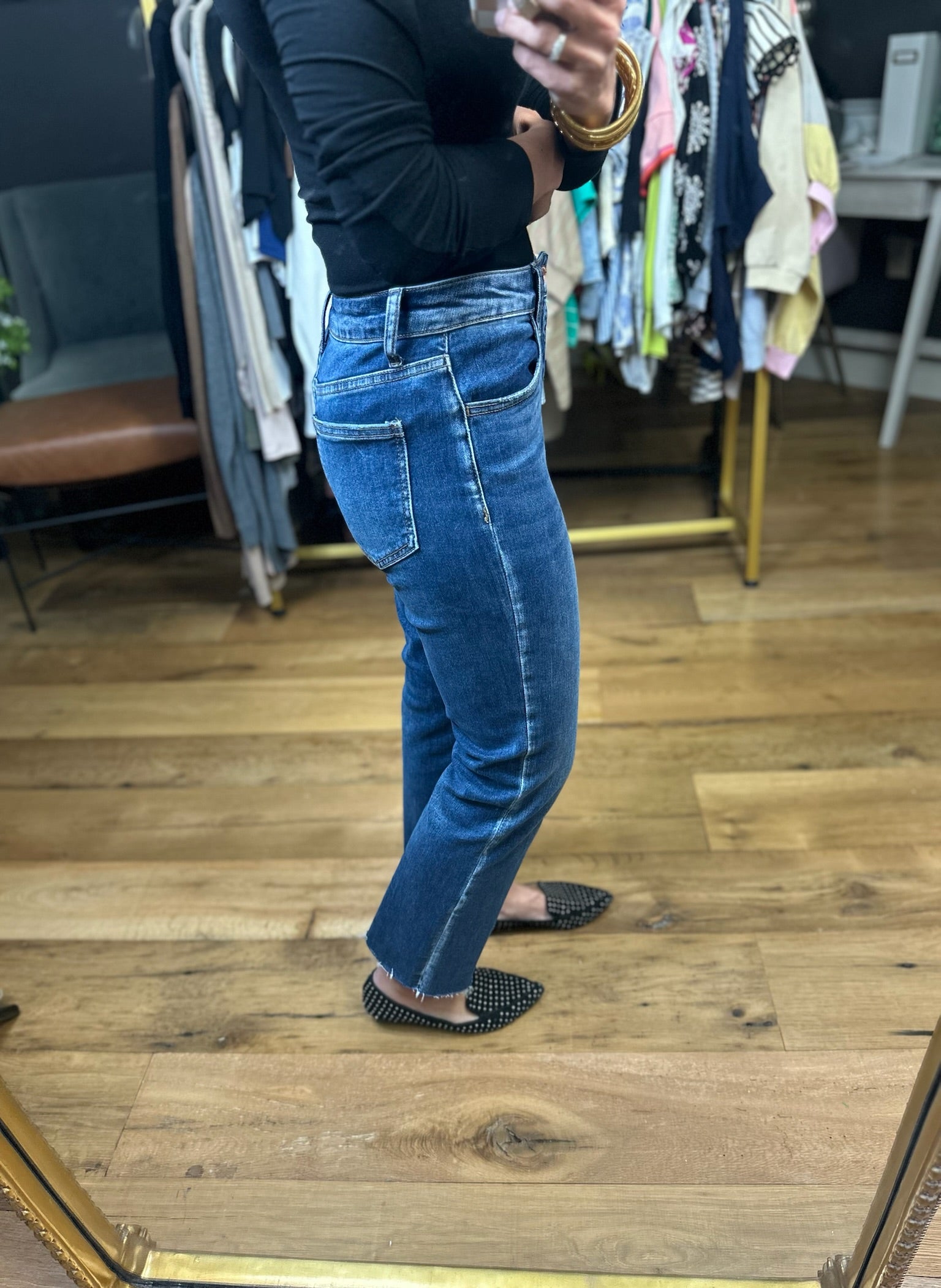 The Ruby Mid-Rise Straight Crop Denim-Jeans-Loveret-Anna Kaytes Boutique, Women's Fashion Boutique in Grinnell, Iowa