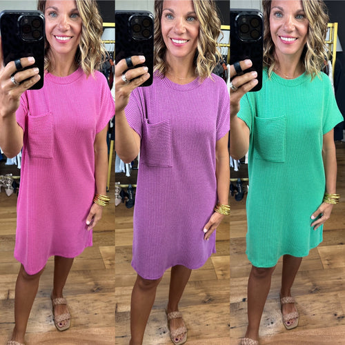 One Way Out Corded Pocket Detail Dress 2.0 - Multiple Options