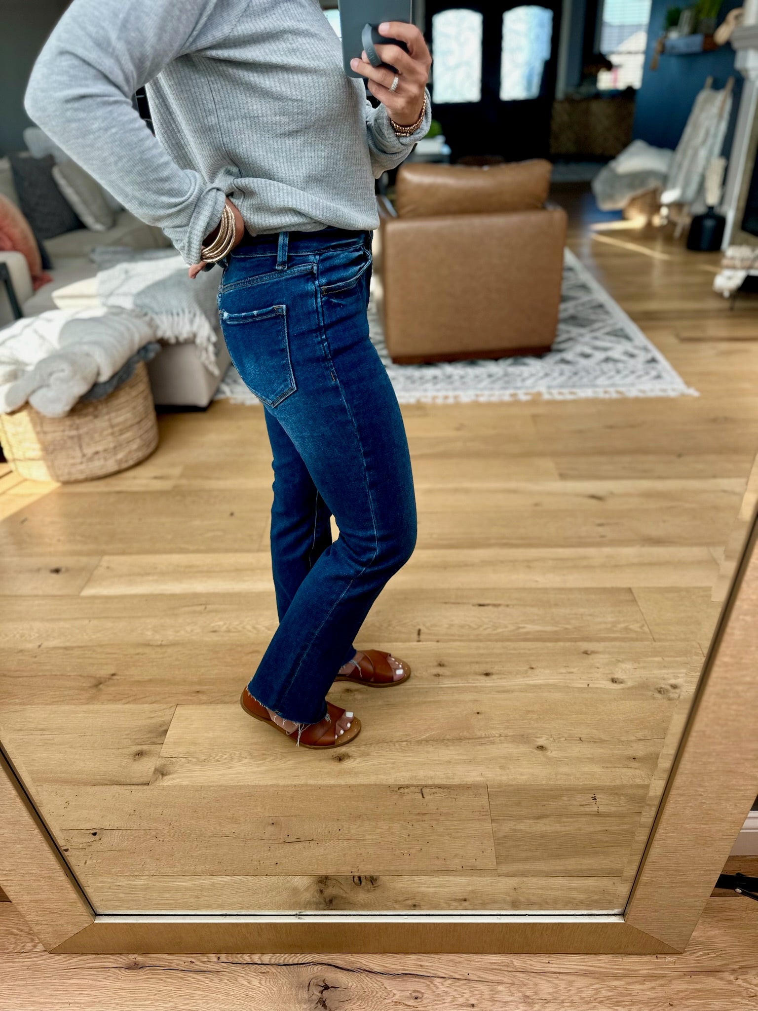 The Georgia High-Rise Ankle Mini Bootcut Denim-Loveret-Anna Kaytes Boutique, Women's Fashion Boutique in Grinnell, Iowa