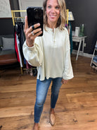 Rumors Are True Balloon Sleeve Henley Top - Multiple Options-Long Sleeves-blu Pepper B3FT1013-Anna Kaytes Boutique, Women's Fashion Boutique in Grinnell, Iowa