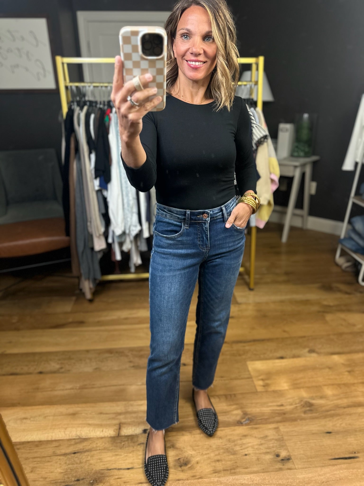 The Ruby Mid-Rise Straight Crop Denim-Jeans-Loveret-Anna Kaytes Boutique, Women's Fashion Boutique in Grinnell, Iowa