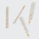 Metal Rhinestone Assorted Bobby Pins 4pc Set - Gold-KITSCH-Anna Kaytes Boutique, Women's Fashion Boutique in Grinnell, Iowa