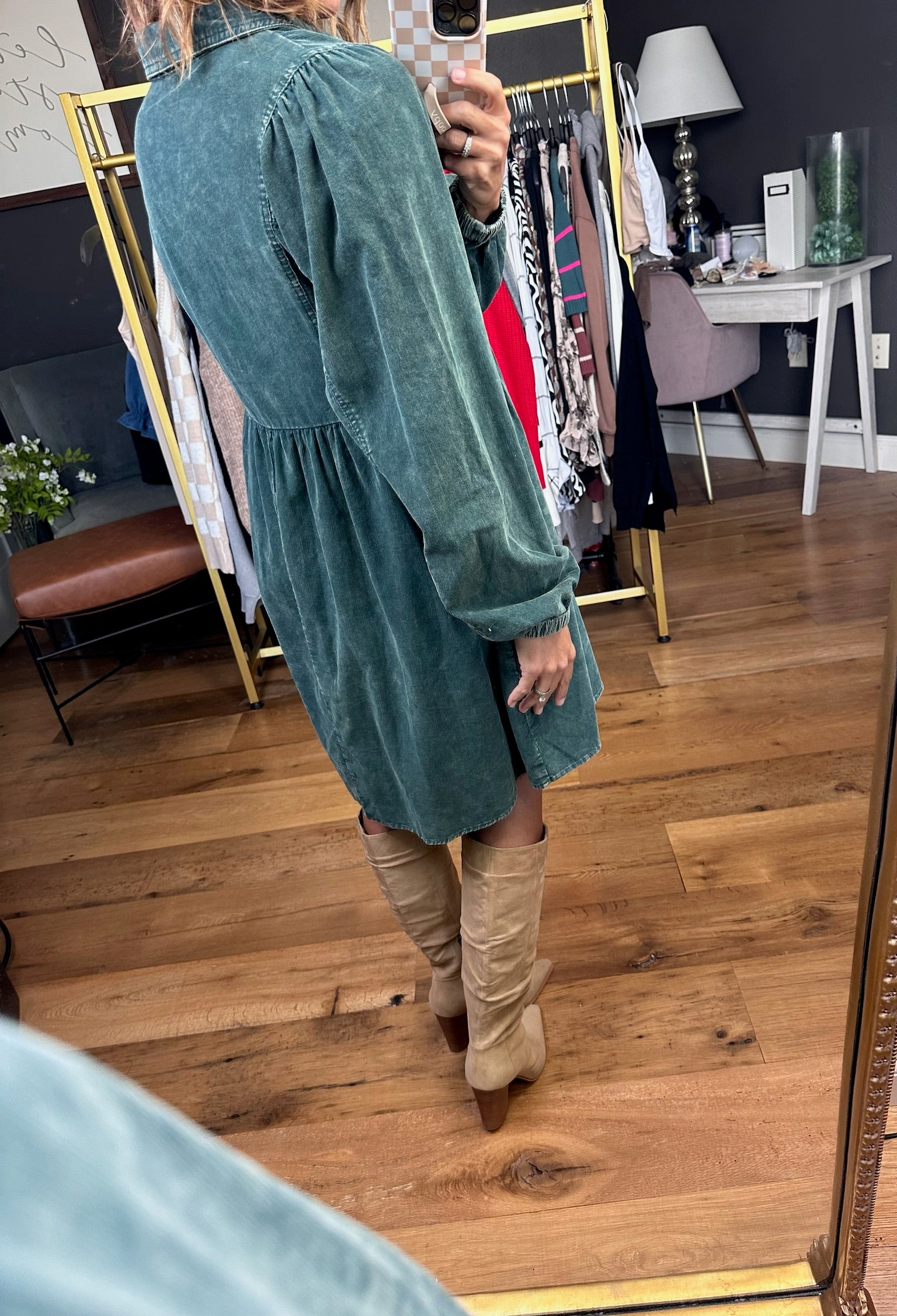 Best Judgement Button-Up Dress - Hunter Green-Jodifl-Anna Kaytes Boutique, Women's Fashion Boutique in Grinnell, Iowa