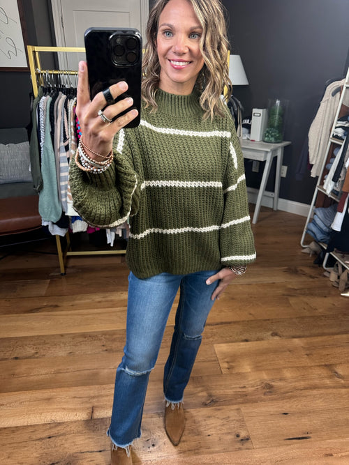 For Tonight Striped Knit Oversized Sweater - Multiple Options-Sweaters-Hyyve HF23F686-Anna Kaytes Boutique, Women's Fashion Boutique in Grinnell, Iowa