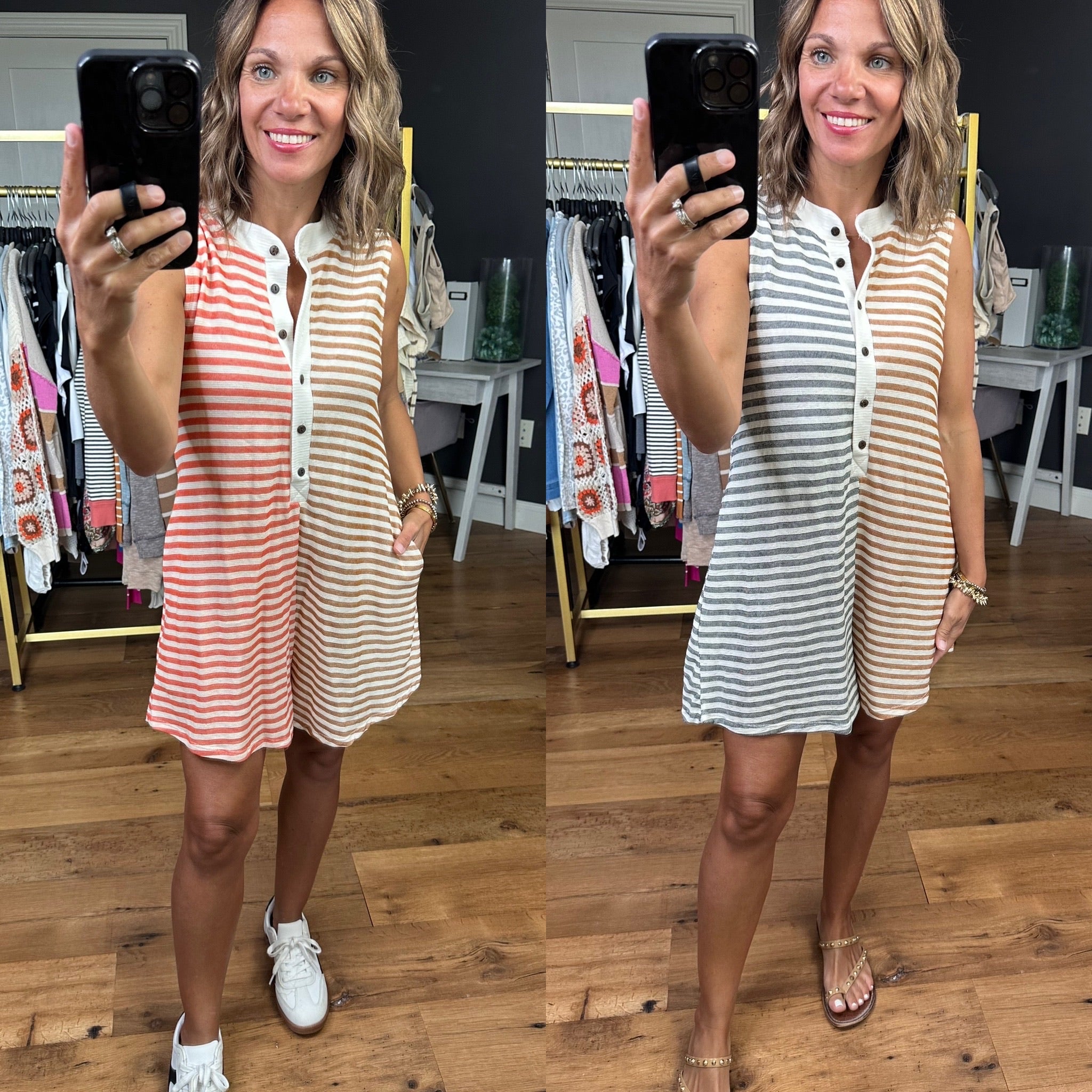 Right Opportunities Contrasting Striped Romper - Multiple Options-Bucketlist-Anna Kaytes Boutique, Women's Fashion Boutique in Grinnell, Iowa