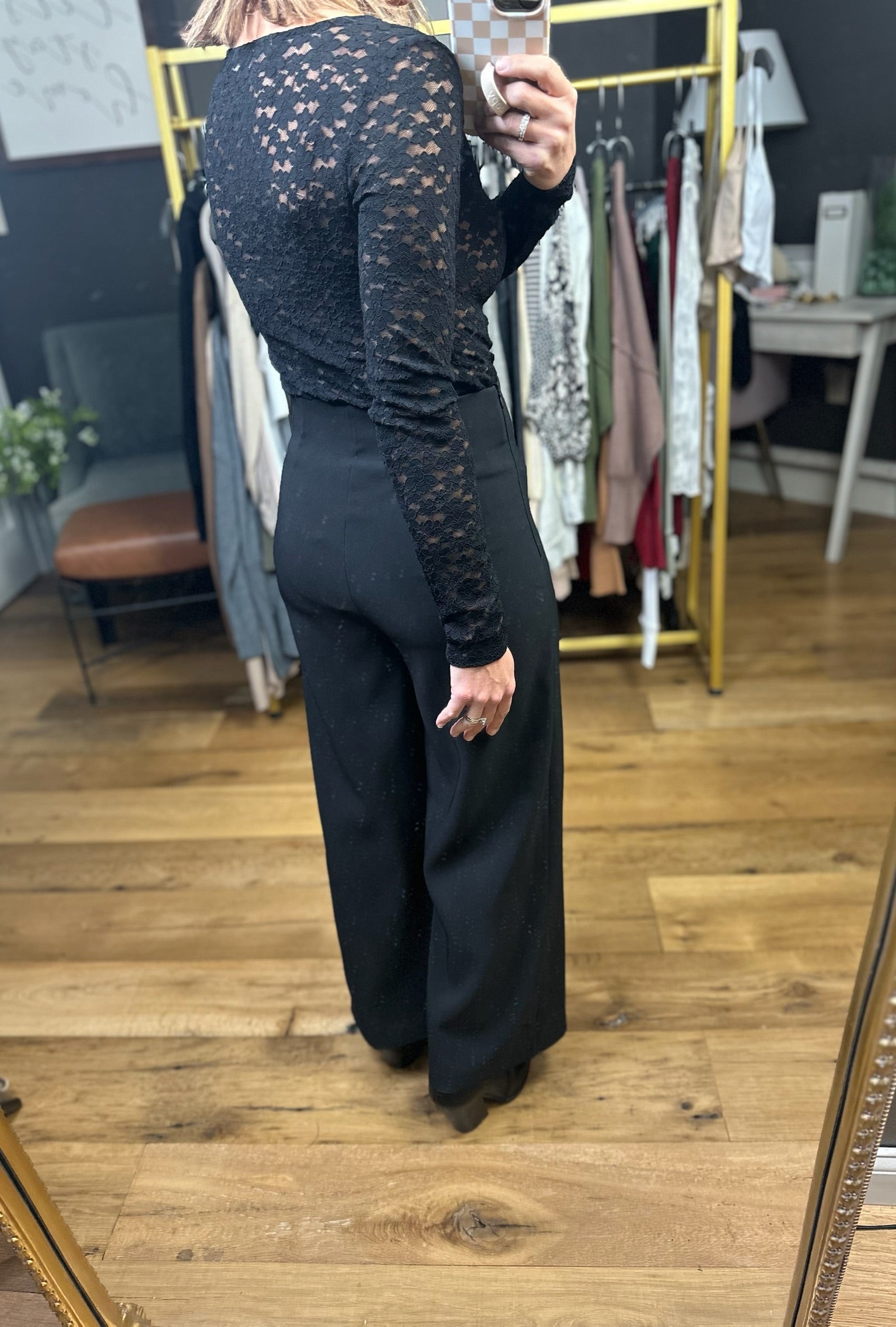 The Della Wide Leg Crop Trouser Pant - Black-Glam-Anna Kaytes Boutique, Women's Fashion Boutique in Grinnell, Iowa