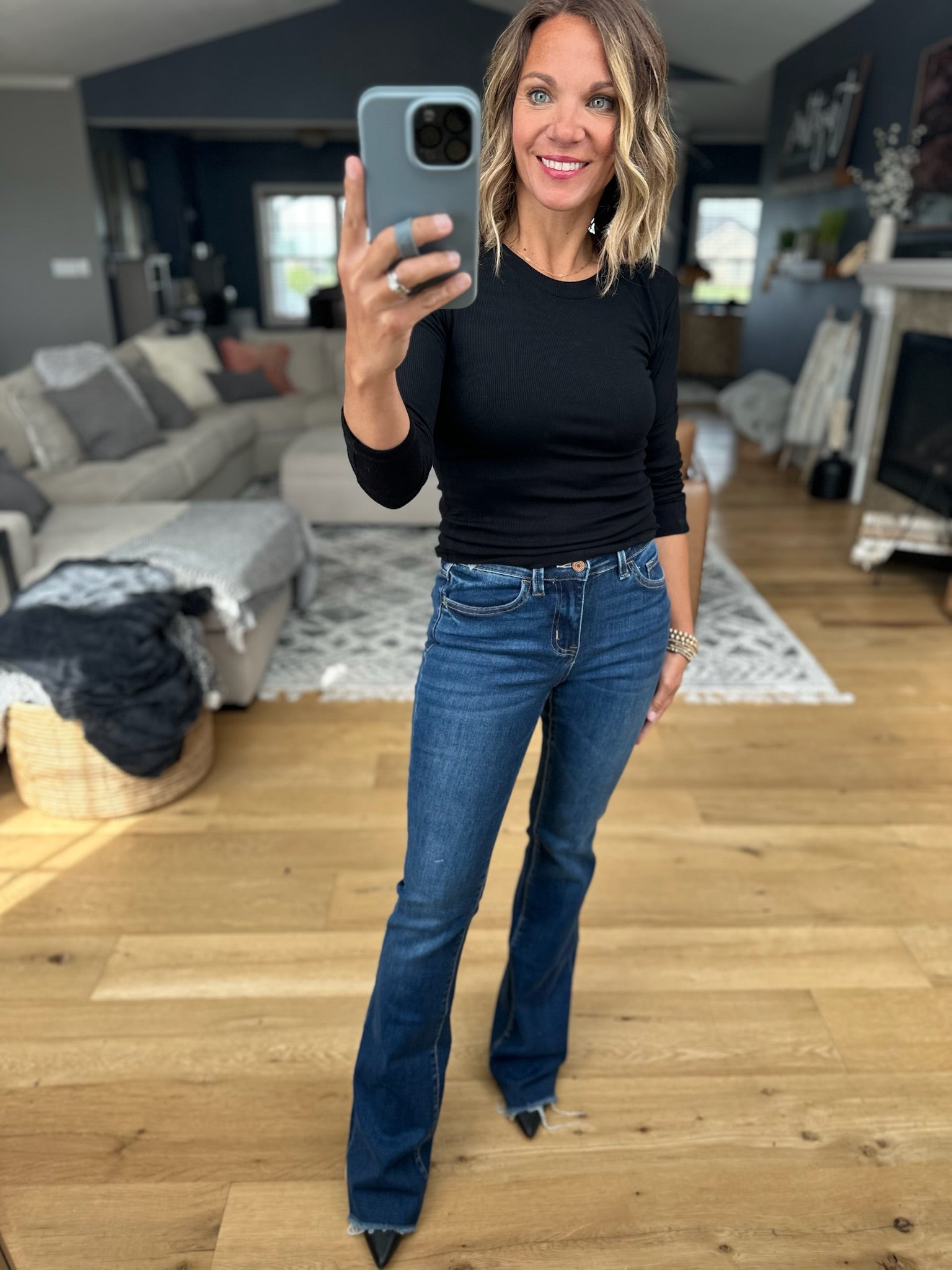 The Tara Mid-Rise Flare Denim-Vervet-Anna Kaytes Boutique, Women's Fashion Boutique in Grinnell, Iowa