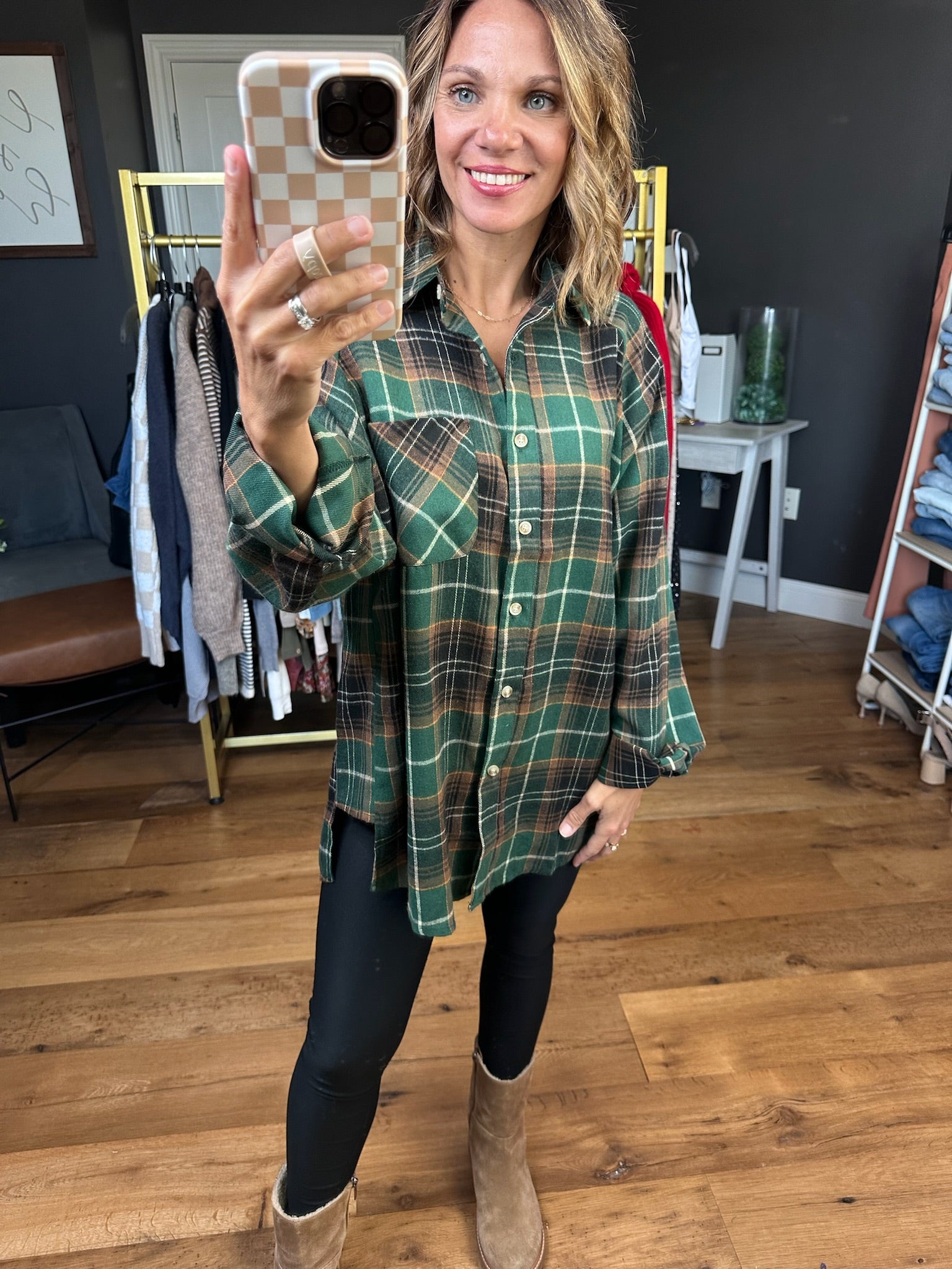 Happy As Fall Plaid Button-Down Top - Multiple Options-Aemi & Co-Anna Kaytes Boutique, Women's Fashion Boutique in Grinnell, Iowa