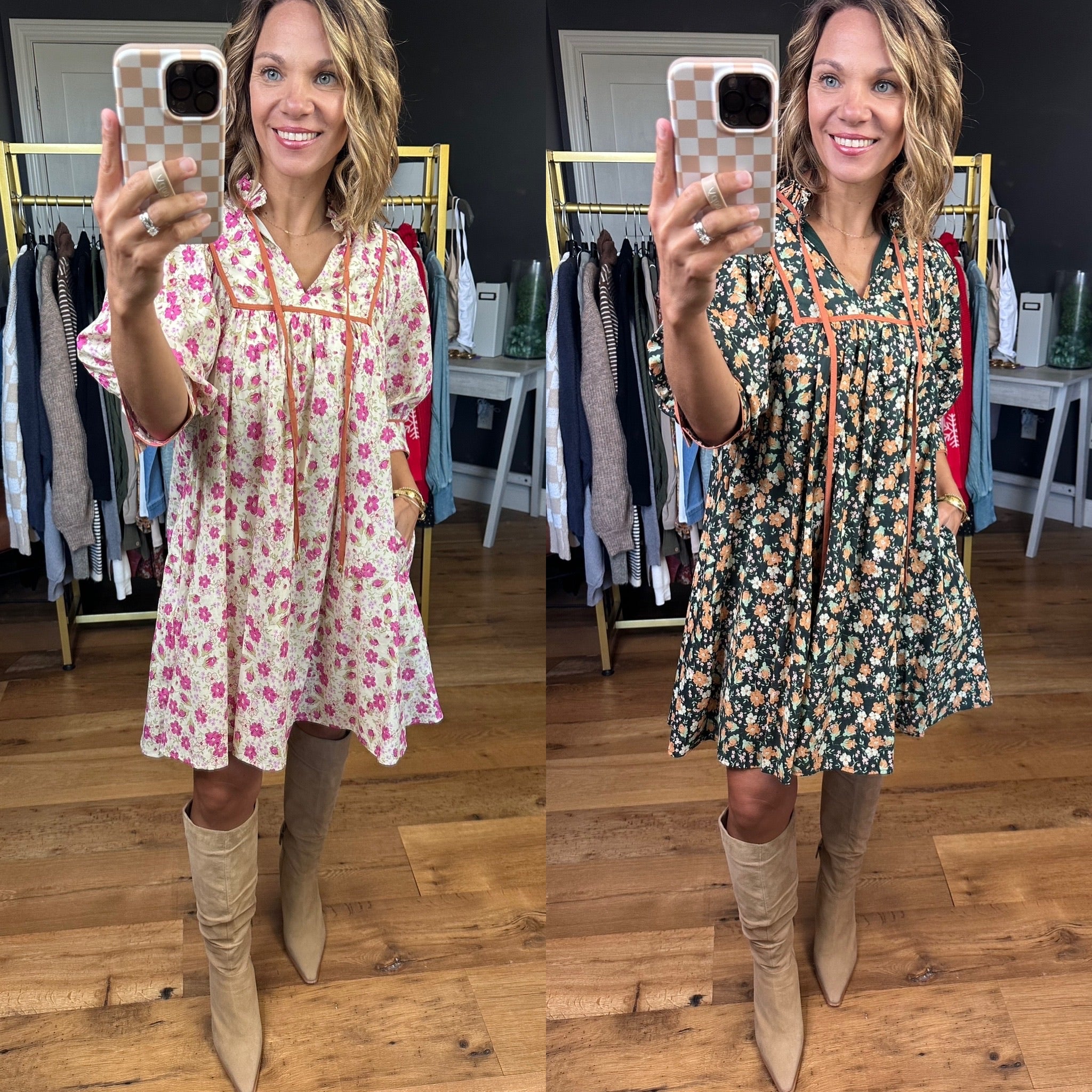 Know The One Floral Dress - Multiple Options-Entro-Anna Kaytes Boutique, Women's Fashion Boutique in Grinnell, Iowa