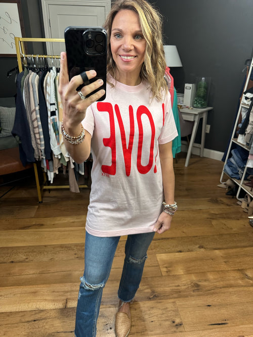 LOVE You More Graphic Tee - Pale Pink/Red-Prickly Pear Texas-Anna Kaytes Boutique, Women's Fashion Boutique in Grinnell, Iowa