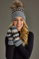 Assorted Patterned Pom Hat-Mittens-Anna Kaytes Boutique-Anna Kaytes Boutique, Women's Fashion Boutique in Grinnell, Iowa