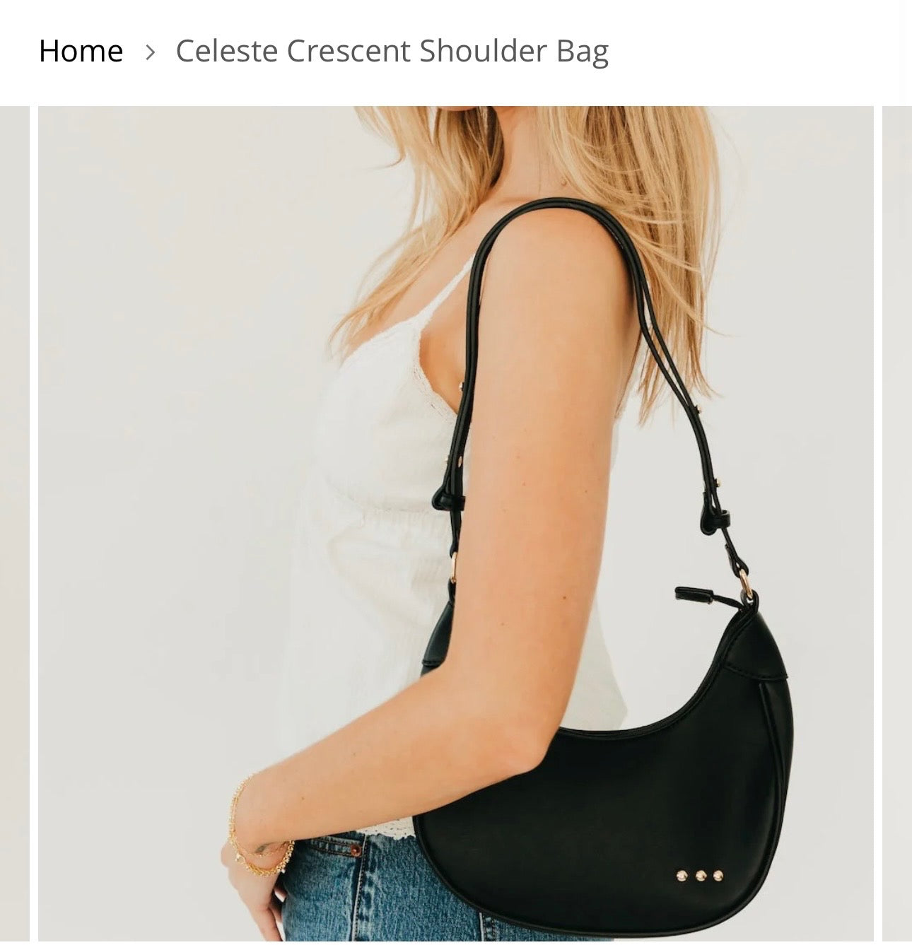 Celeste Crescent Shoulder Bag-Accessories-Pretty Simple-Anna Kaytes Boutique, Women's Fashion Boutique in Grinnell, Iowa