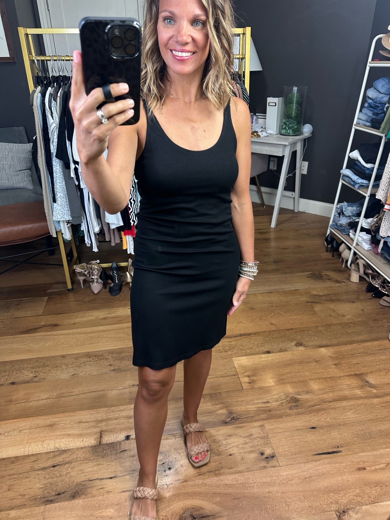 My Way Of Telling You Fitted Scoop Neck Dress - Multiple Options