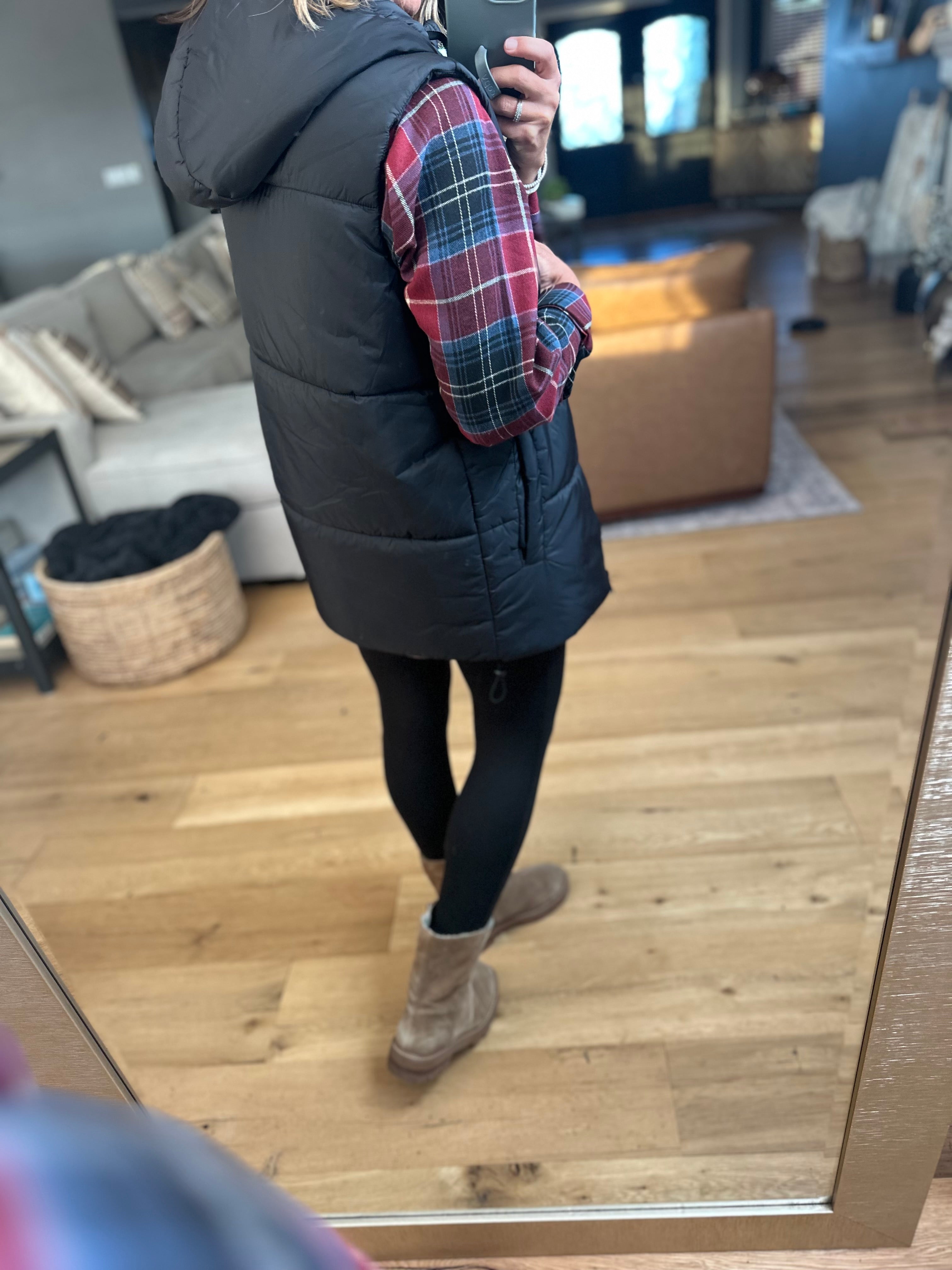 Best Around Hooded Vest-Mono B-Anna Kaytes Boutique, Women's Fashion Boutique in Grinnell, Iowa