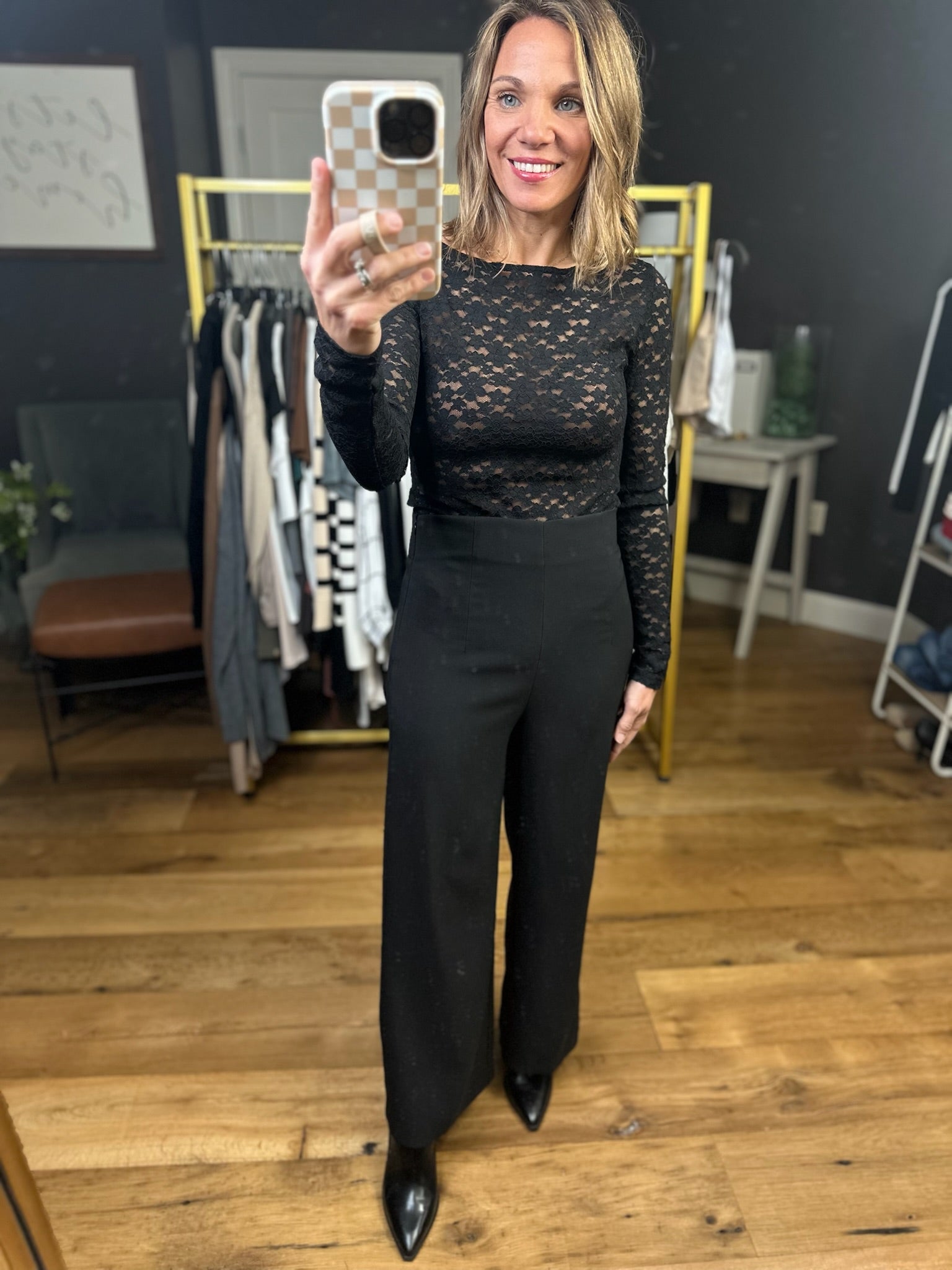 The Della Wide Leg Crop Trouser Pant - Black-Glam-Anna Kaytes Boutique, Women's Fashion Boutique in Grinnell, Iowa