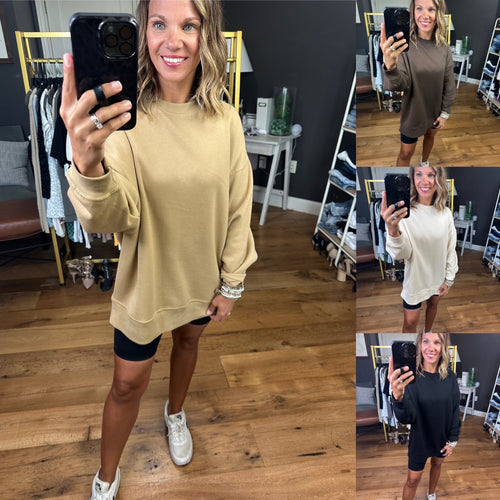 No Negotiations Oversized Crew Sweatshirt - Multiple Options-Reflex T070-Anna Kaytes Boutique, Women's Fashion Boutique in Grinnell, Iowa