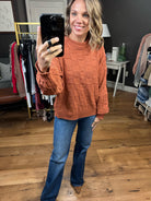 All Together Now Textured Sweater - Rust-Sweaters-Very J 12W2915N-Anna Kaytes Boutique, Women's Fashion Boutique in Grinnell, Iowa