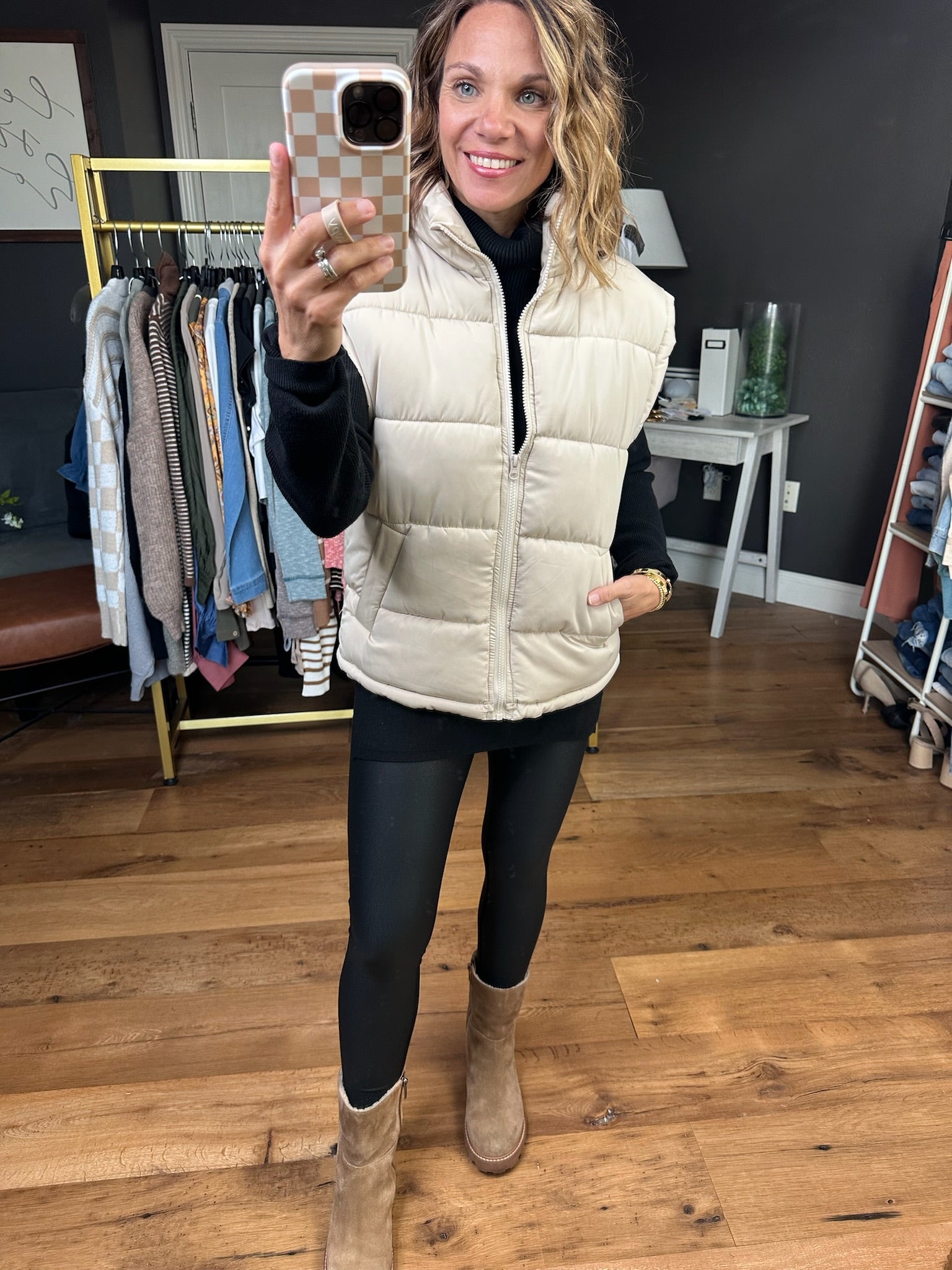 The Jessica Puffer Vest - Multiple Options-Very J-Anna Kaytes Boutique, Women's Fashion Boutique in Grinnell, Iowa