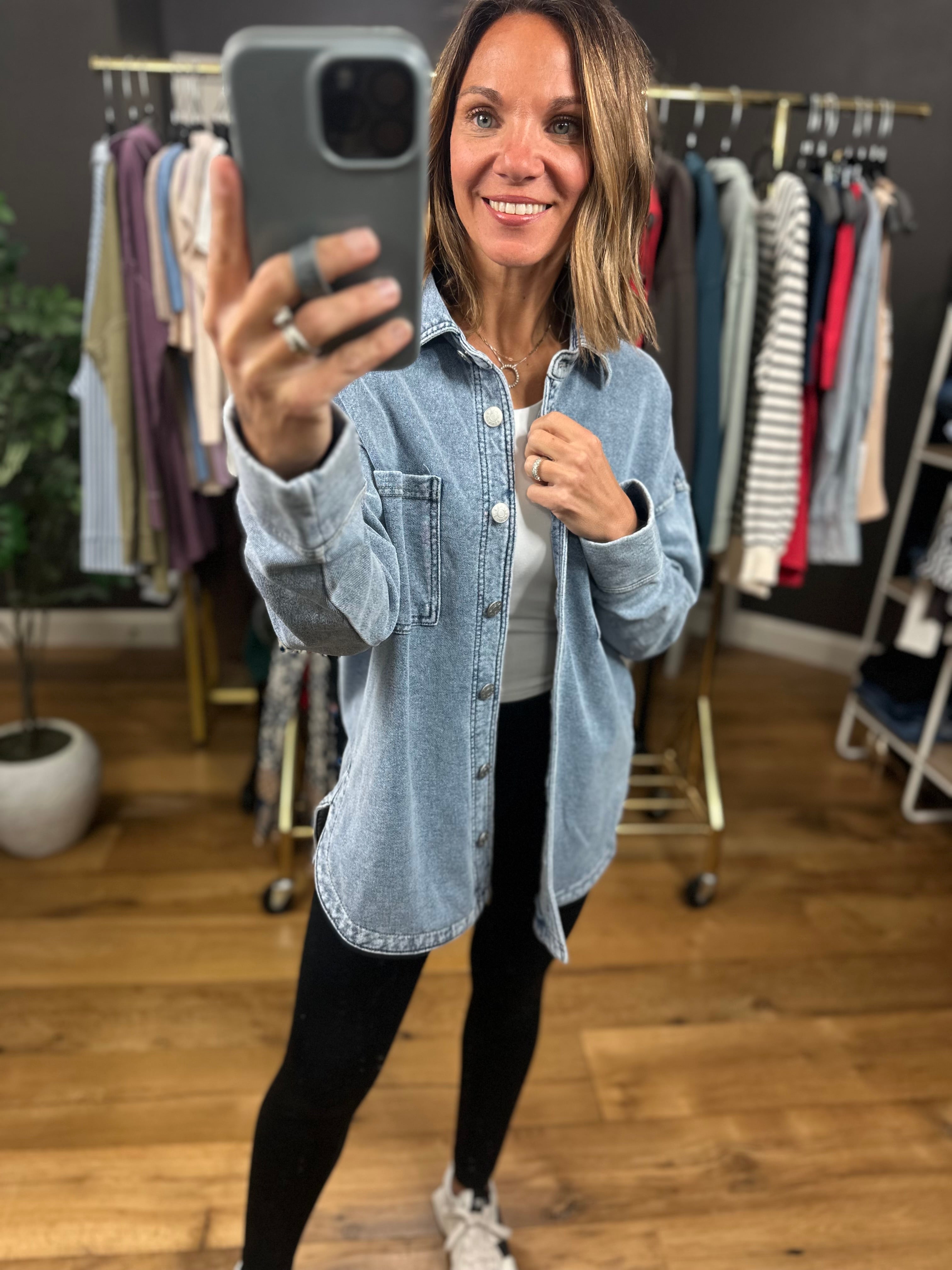 Making Perfect Sense Shacket-Sweaters-Be Cool-Anna Kaytes Boutique, Women's Fashion Boutique in Grinnell, Iowa