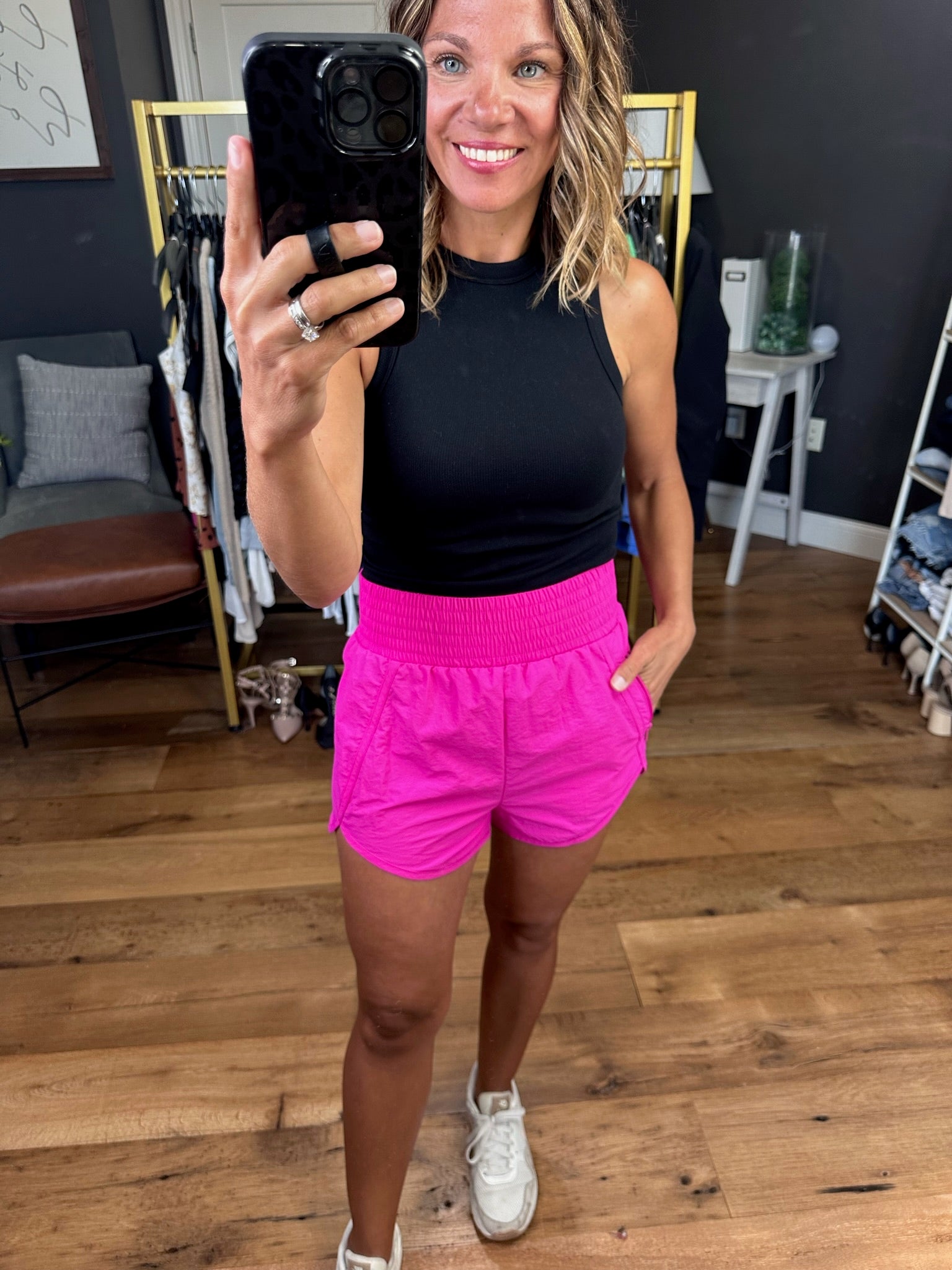 Count It High-Waisted Pocket Short - Hot Pink