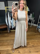 Sweetest Sunshine Textured Maxi Dress - Light Taupe-Blu Pepper-Anna Kaytes Boutique, Women's Fashion Boutique in Grinnell, Iowa