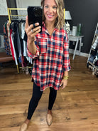 Live In Comfort Plaid Flannel Button-Down - Multiple Options-Long Sleeves-Vine & Love VT60455G-Anna Kaytes Boutique, Women's Fashion Boutique in Grinnell, Iowa