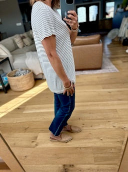 Back To The Basics Striped Tee-Be Cool-Anna Kaytes Boutique, Women's Fashion Boutique in Grinnell, Iowa