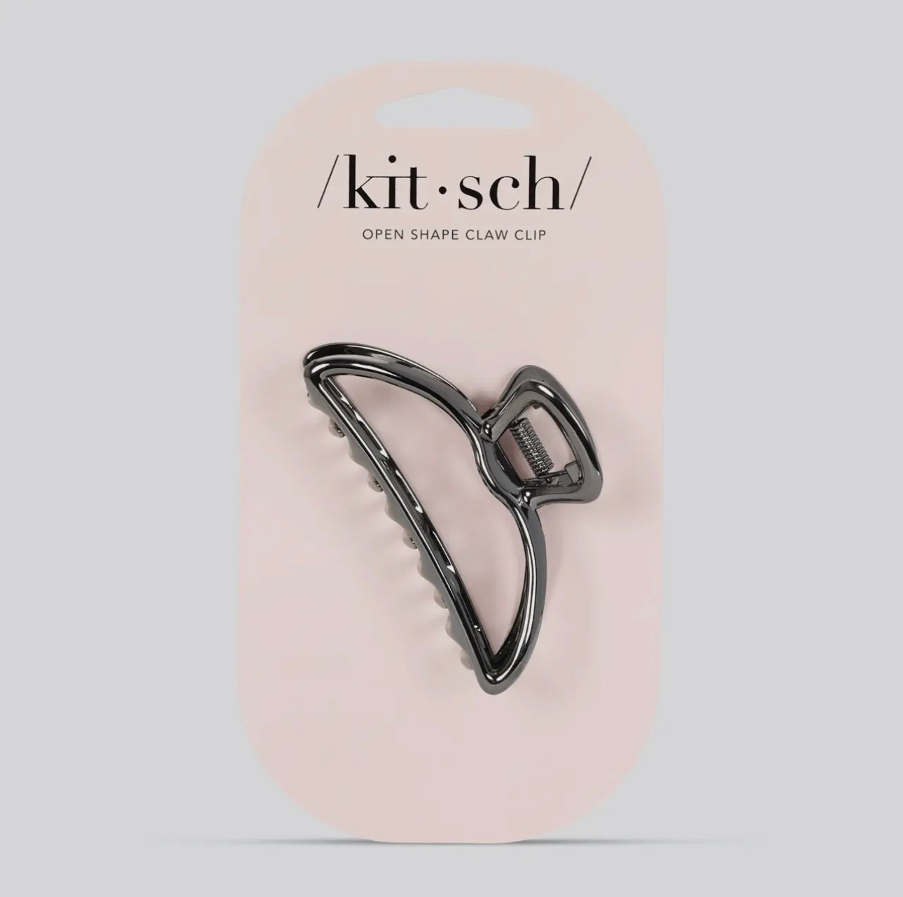 Kitsch Open Shape Claw Clip- Hematite