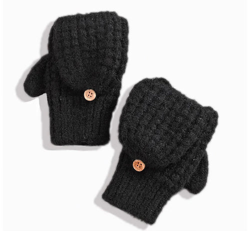 Waffle Knit Flip Mittens- Multiple Options-Joia- SG-712-Anna Kaytes Boutique, Women's Fashion Boutique in Grinnell, Iowa