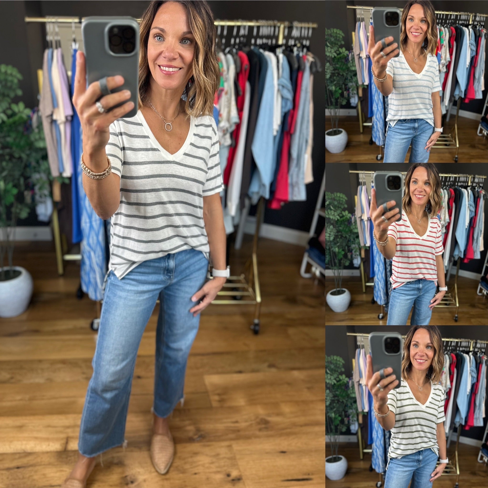 Remember The Time V-Neck Tee-Short Sleeves-Be Cool-Anna Kaytes Boutique, Women's Fashion Boutique in Grinnell, Iowa