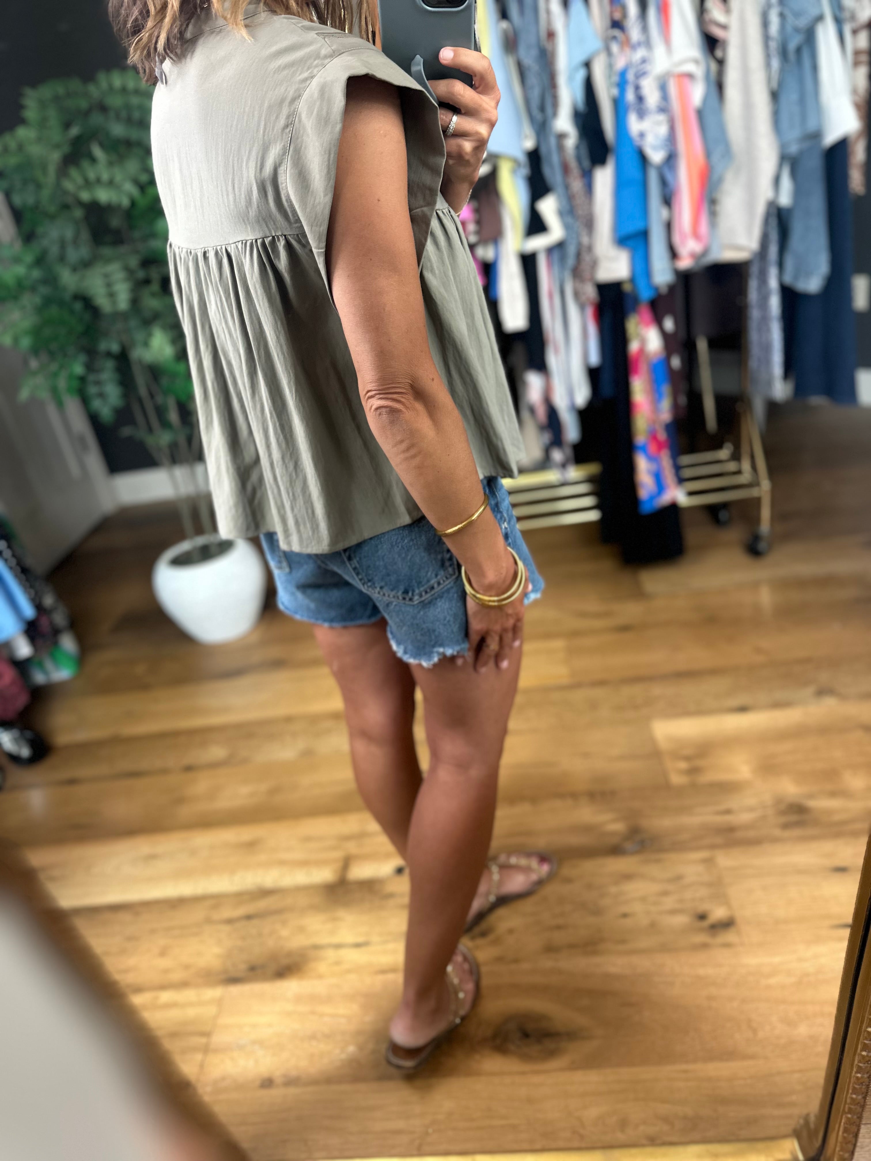 Keep The Peace Eyelet Detail Top-Short Sleeves-She & Sky-Anna Kaytes Boutique, Women's Fashion Boutique in Grinnell, Iowa