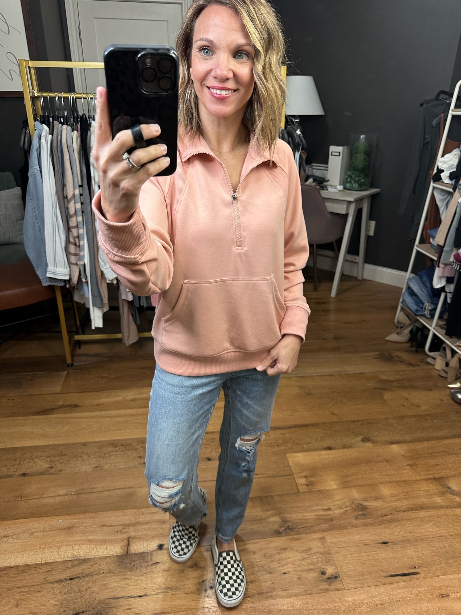 Other Than That Pocket Zip Pullover - Multiple Options-Sweaters-Thread & Supply J1620mskts-Anna Kaytes Boutique, Women's Fashion Boutique in Grinnell, Iowa