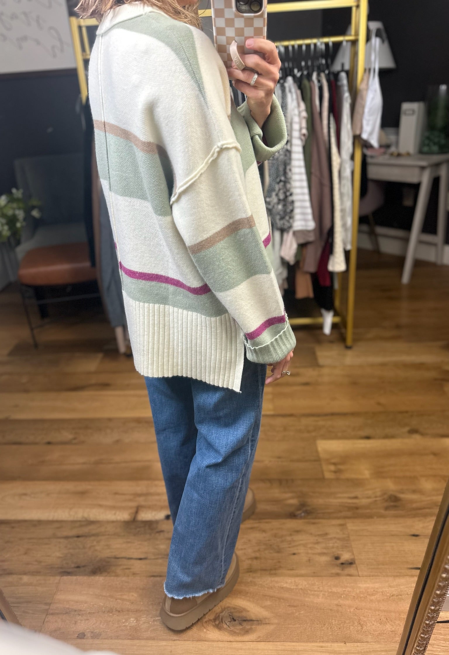 One Thing Right Striped Crew Sweater - Multiple Options-Wishlist-Anna Kaytes Boutique, Women's Fashion Boutique in Grinnell, Iowa