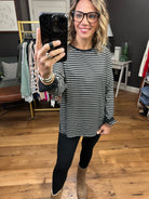 The Cara Striped Ribbed Longsleeve - Multiple Options-Long Sleeves-Cotton Bleu 63057-Anna Kaytes Boutique, Women's Fashion Boutique in Grinnell, Iowa