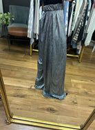 Hours Go By High-Waisted Lurex Pant - Black-Glam-Anna Kaytes Boutique, Women's Fashion Boutique in Grinnell, Iowa