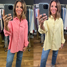 Side Note Oversized Button-Down-Long Sleeves-Wishlist-Anna Kaytes Boutique, Women's Fashion Boutique in Grinnell, Iowa