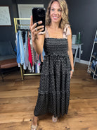 Free & Easy Tiered Dress - Black-Entro-Anna Kaytes Boutique, Women's Fashion Boutique in Grinnell, Iowa