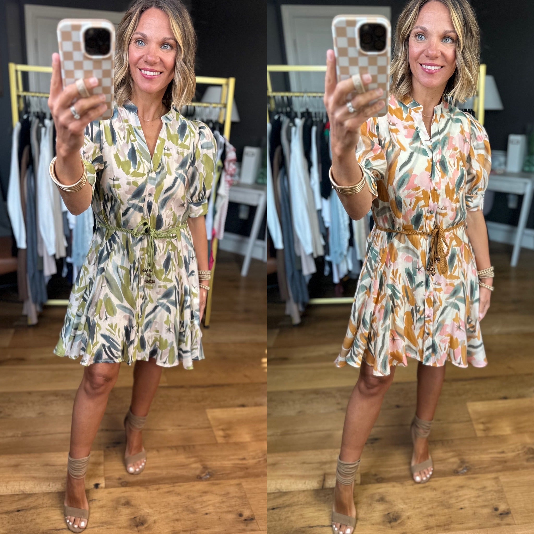 Something About This Tie-Waist Dress - Multiple Options-Entro-Anna Kaytes Boutique, Women's Fashion Boutique in Grinnell, Iowa