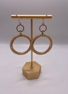 Taupe Beaded Earrings-Earrings-Anna Kaytes Boutique-Anna Kaytes Boutique, Women's Fashion Boutique in Grinnell, Iowa