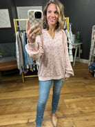 Find My Way Floral V-Neck Top - Dusty Pink-Easel-Anna Kaytes Boutique, Women's Fashion Boutique in Grinnell, Iowa