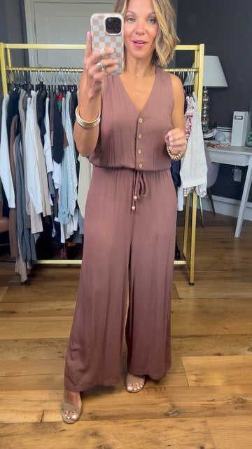 Let Me Tell You Wide-Leg Jumpsuit - Coco-Be Cool-Anna Kaytes Boutique, Women's Fashion Boutique in Grinnell, Iowa