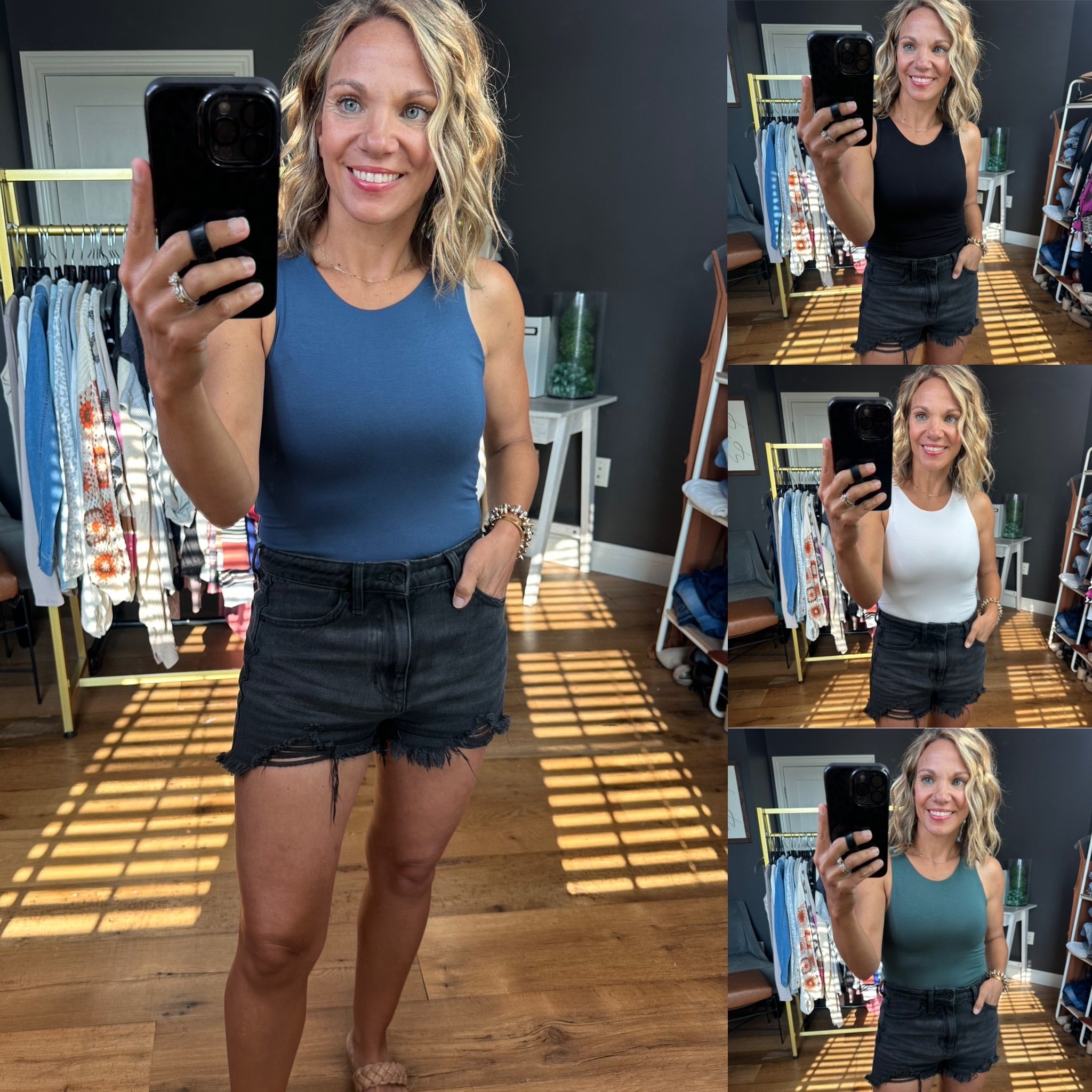 For The Best Double Layered High-Neck Cropped Tank - Multiple Options-Sleeveless-Be Cool 15665-Anna Kaytes Boutique, Women's Fashion Boutique in Grinnell, Iowa