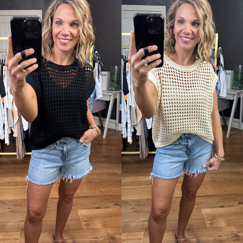 Uptown Girl Crochet Knit Top - Multiple Options-Jodifl-Anna Kaytes Boutique, Women's Fashion Boutique in Grinnell, Iowa