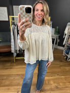 All Good Things Sequin Detail Top - Ivory-Long Sleeves-Merci-Anna Kaytes Boutique, Women's Fashion Boutique in Grinnell, Iowa