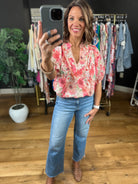 Colors In The Wind Floral Top-Short Sleeves-Umgee-Anna Kaytes Boutique, Women's Fashion Boutique in Grinnell, Iowa
