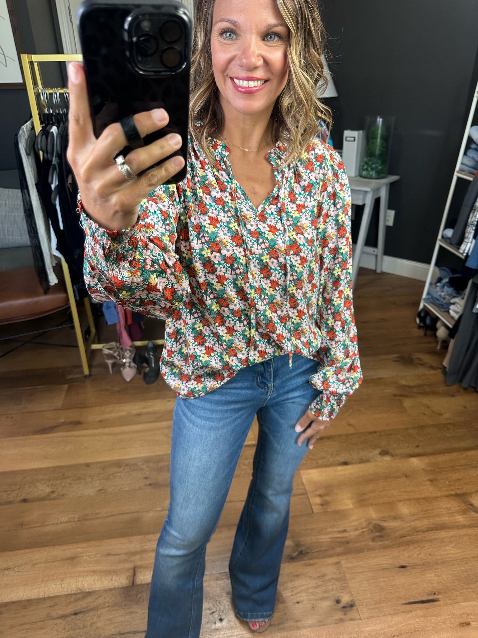How It's Gonna Be Floral Print Top - Green Multi